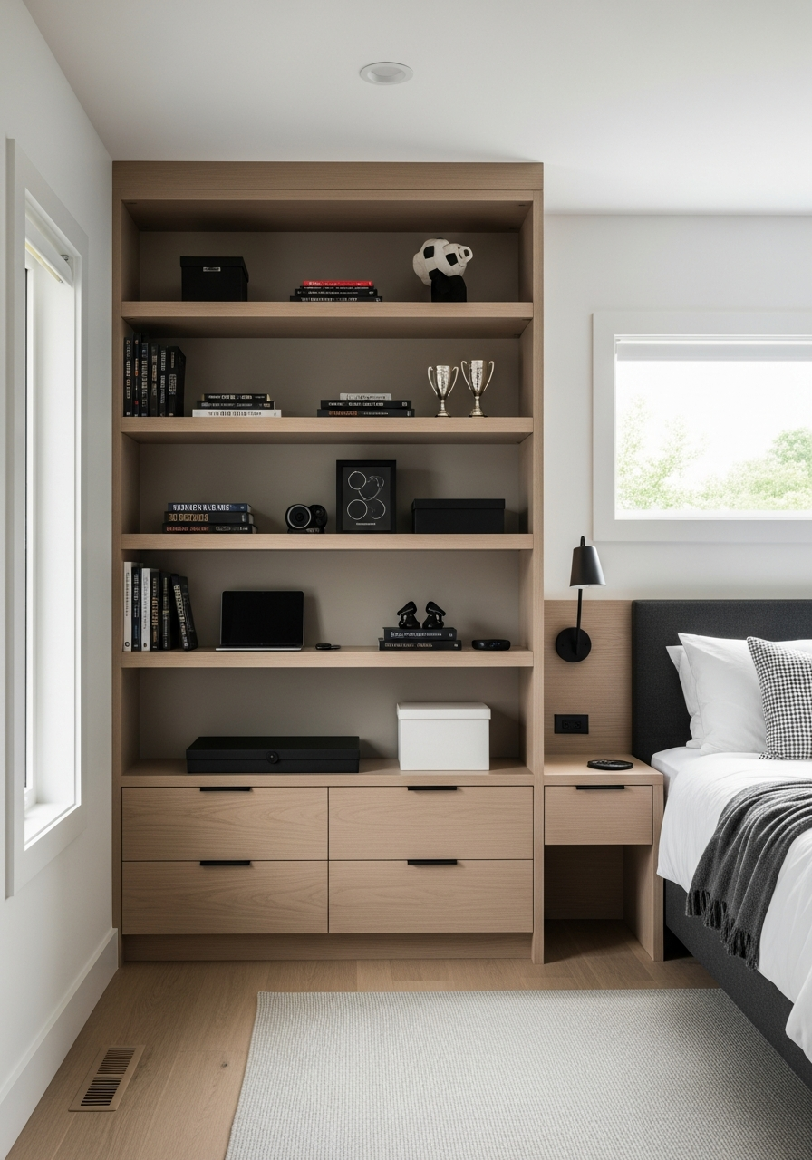 12. Built In Wall Shelving