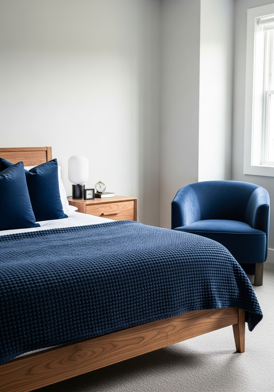 21. Navy Blue Accents