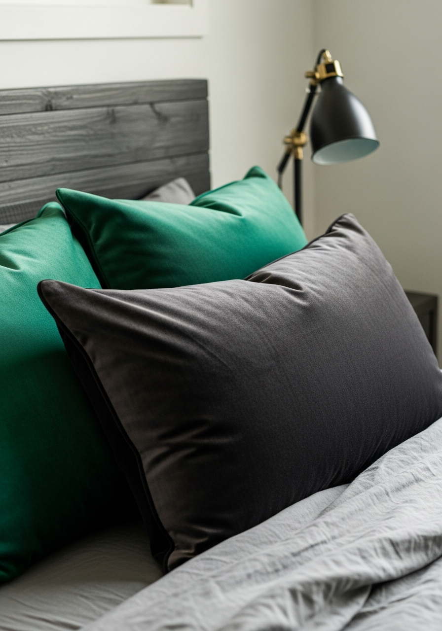 25. Velvet Throw Pillows