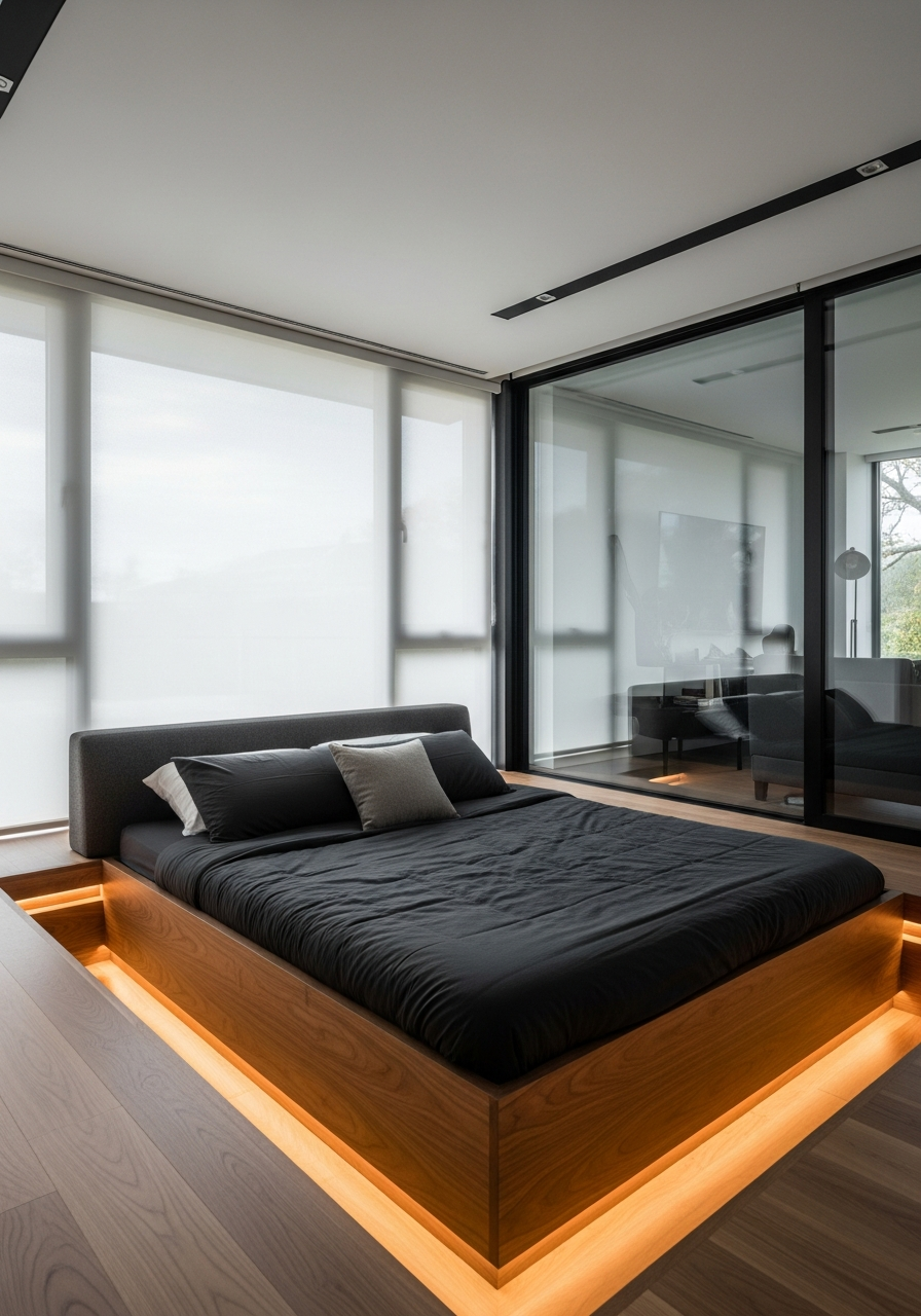 27. Sunken Floor Bedroom Oasis