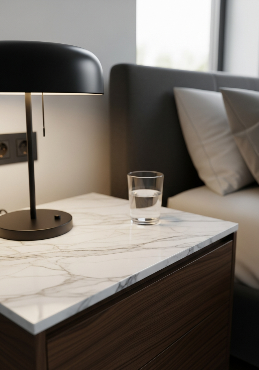 43. Marble Surface Nightstands