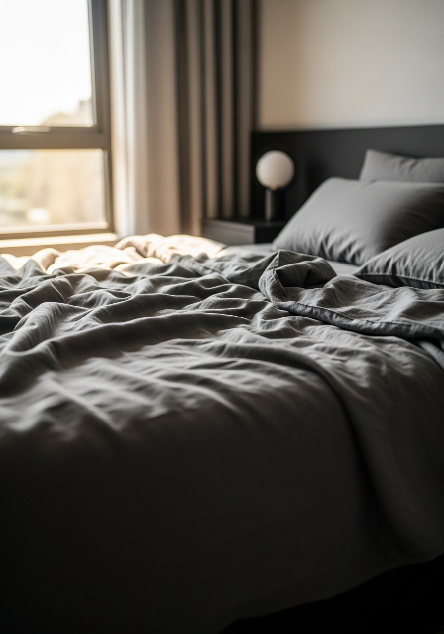 46. Charcoal Grey Linens