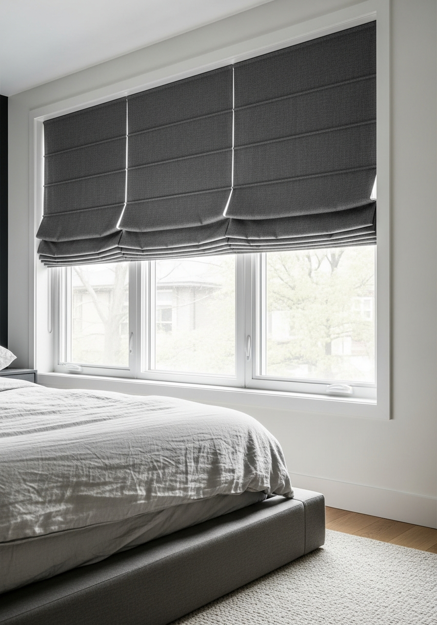 9. Blackout Roman Shades