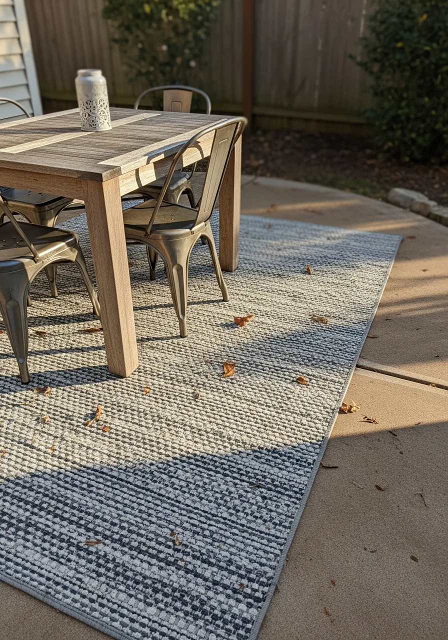 24. Outdoor Rugs Under Table