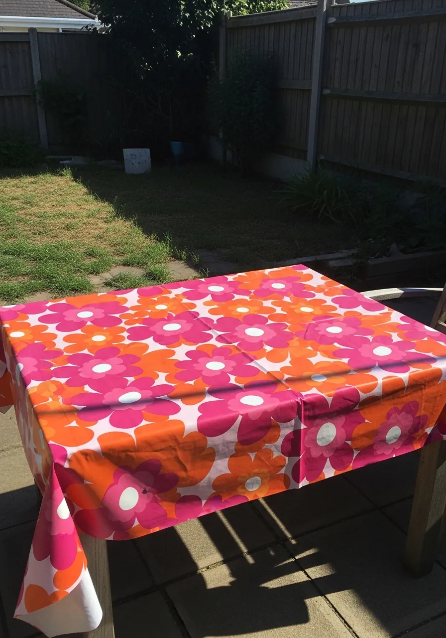 4. Bold Pattern Tablecloths