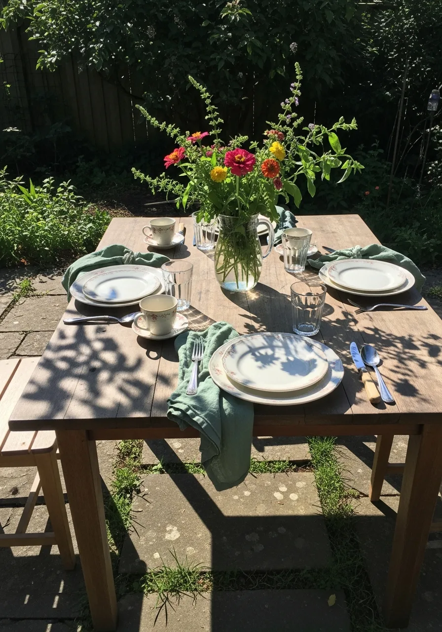 46. Garden-Inspired Table Setting