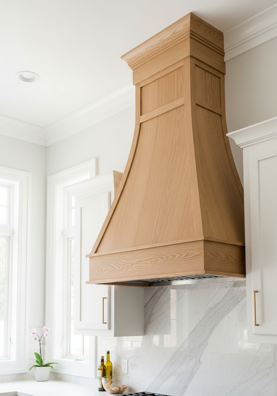 9. Tapered Wood Hood