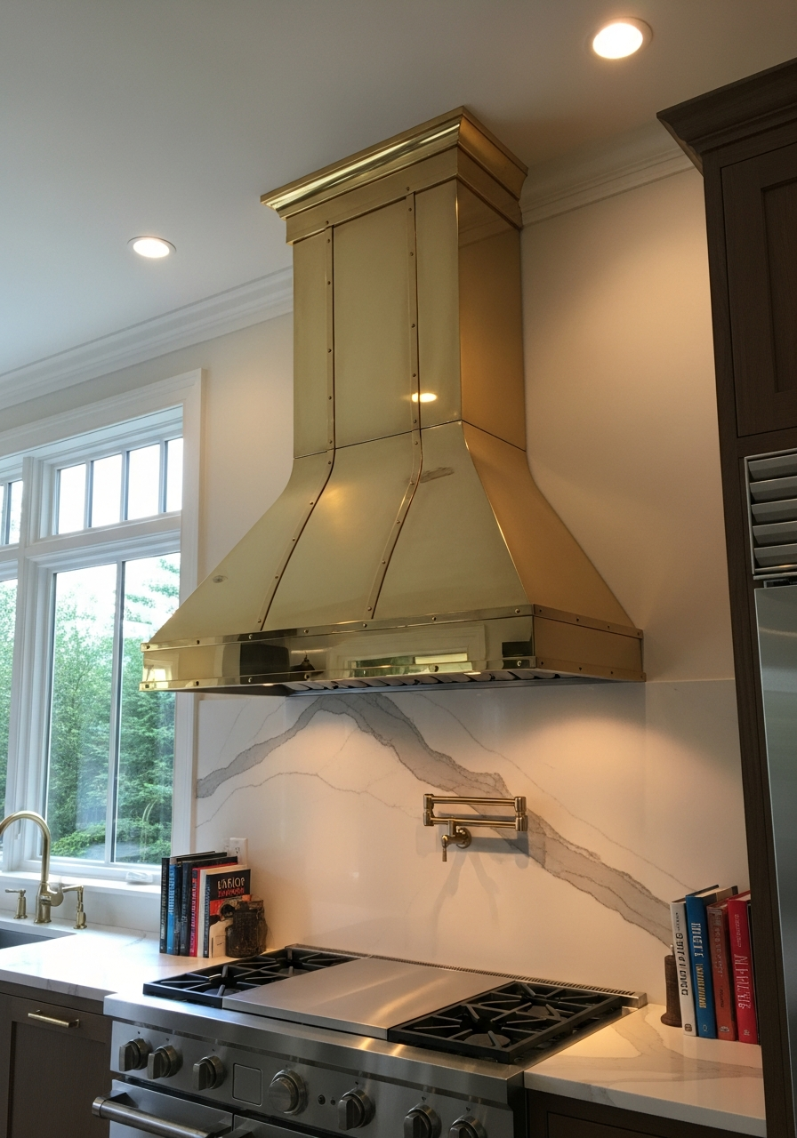 10. Brass Metal Vent Hood