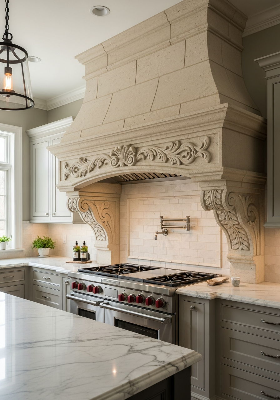 12. Stone Range Hood