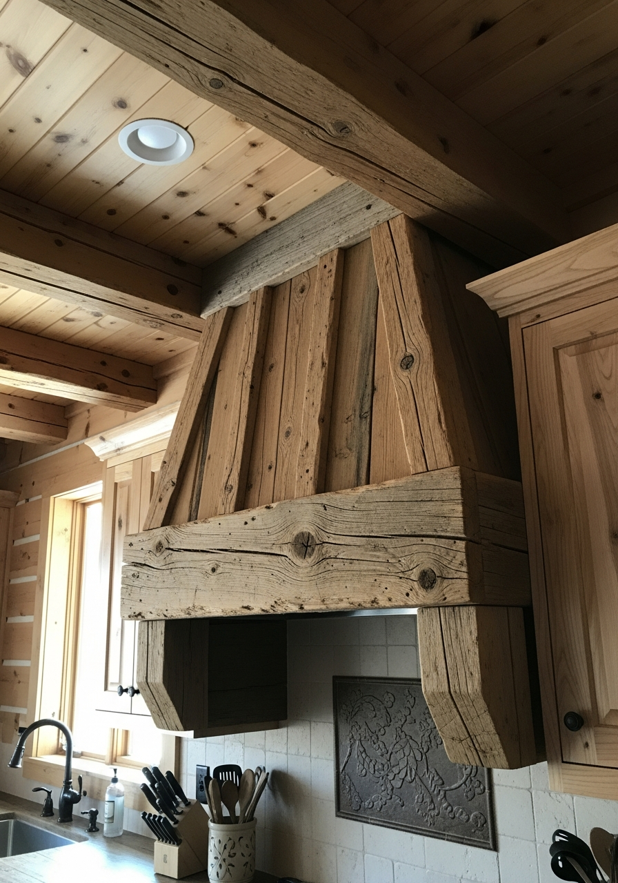 25. Wood Beam Range Hood