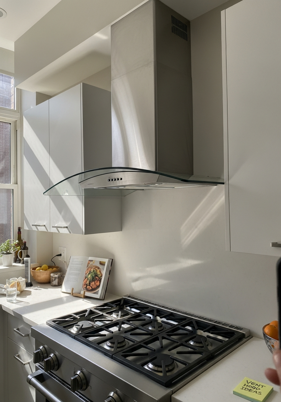 28. Glass And Steel Vent Hood