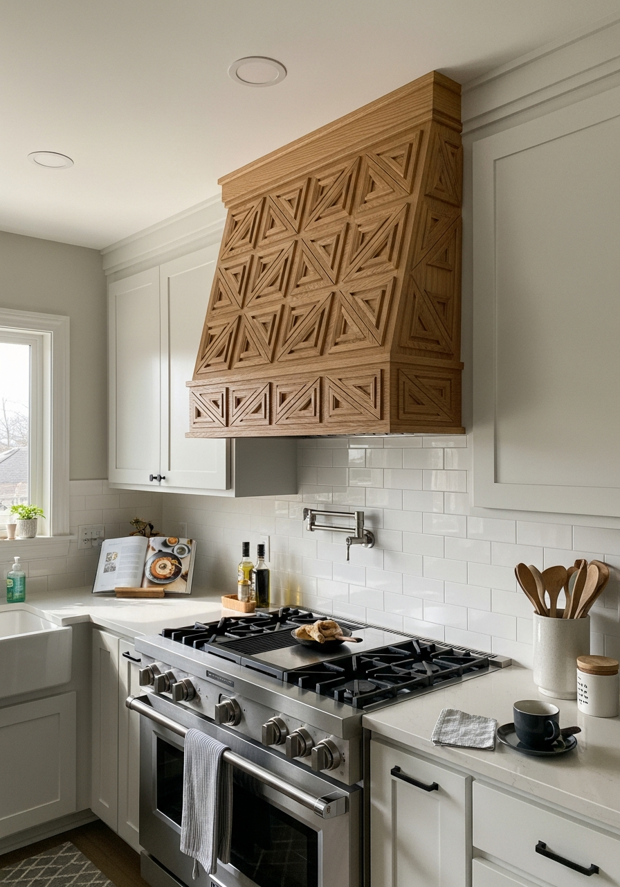 32. Geometric Panel Vent Hood