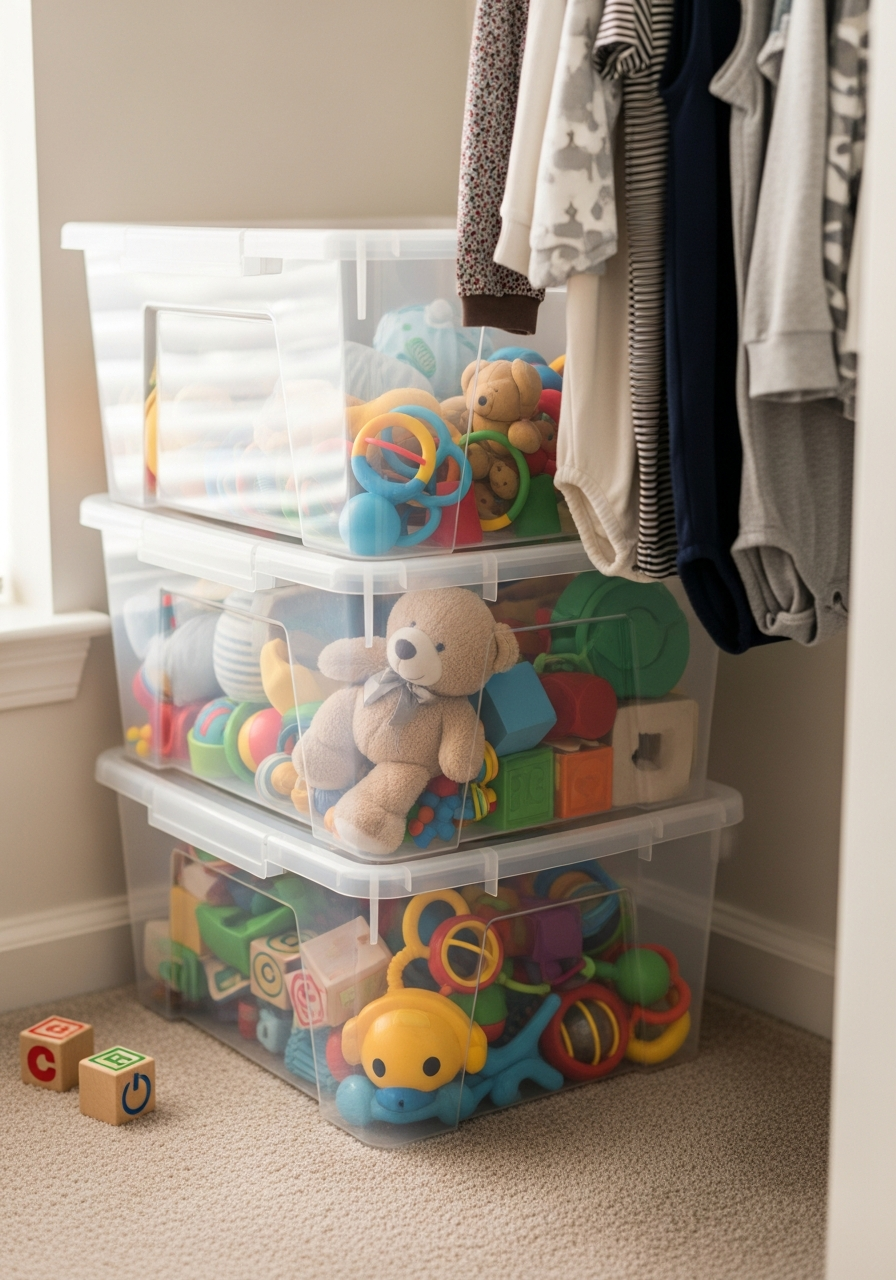 14. Stackable Plastic Tubs