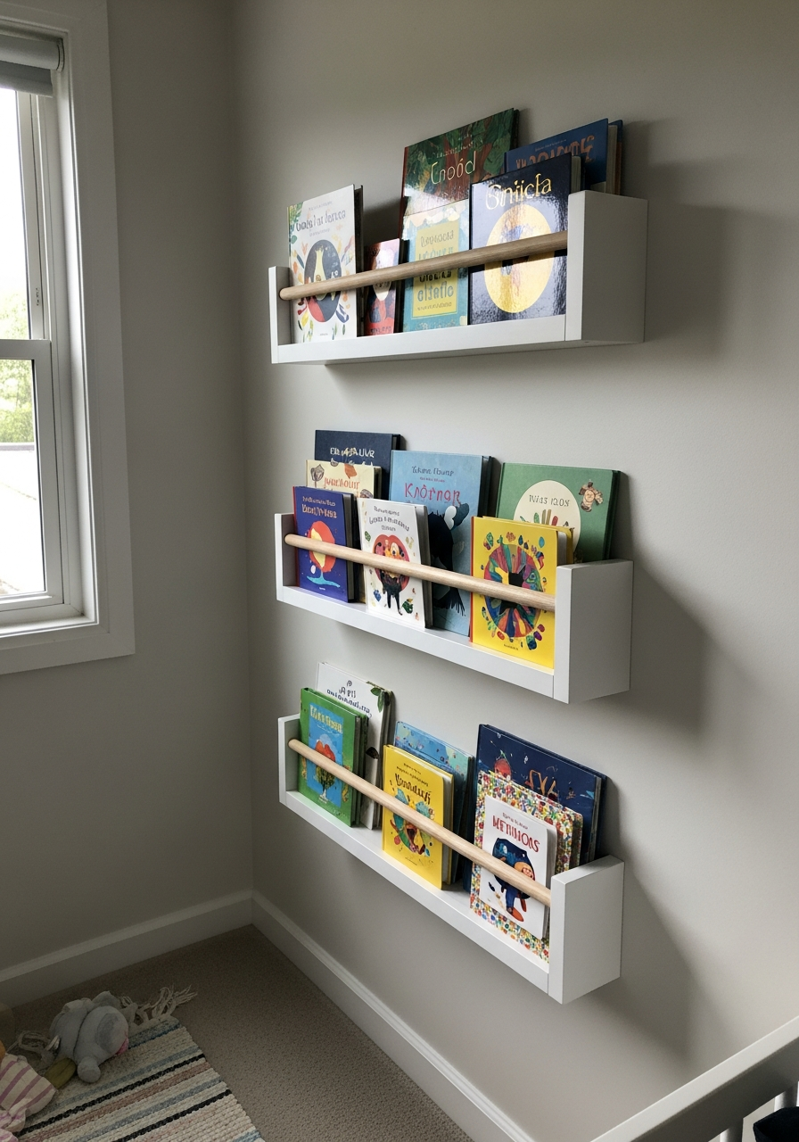 6. Wall Mounted Picture Ledges