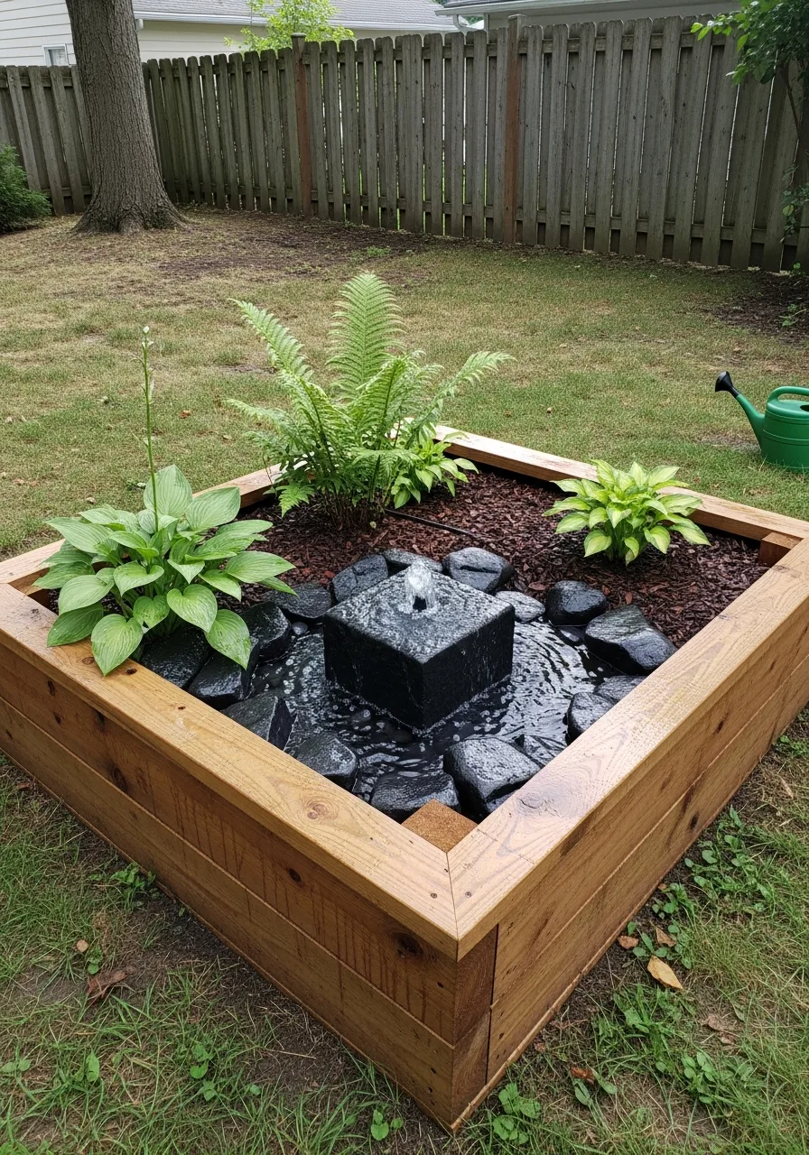 14. Garden Integrated Fountain Bed