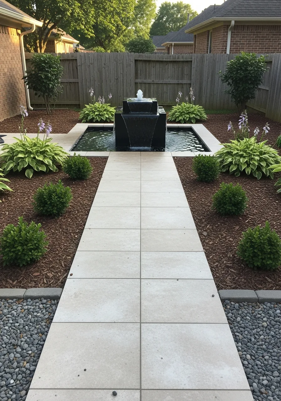 15. Symmetrical Pathway Fountain