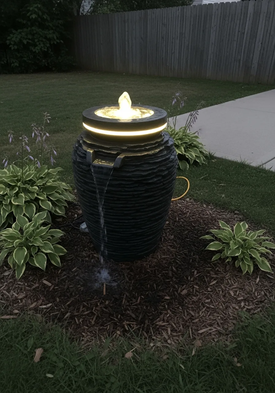 18. LED Lit Fountain Feature