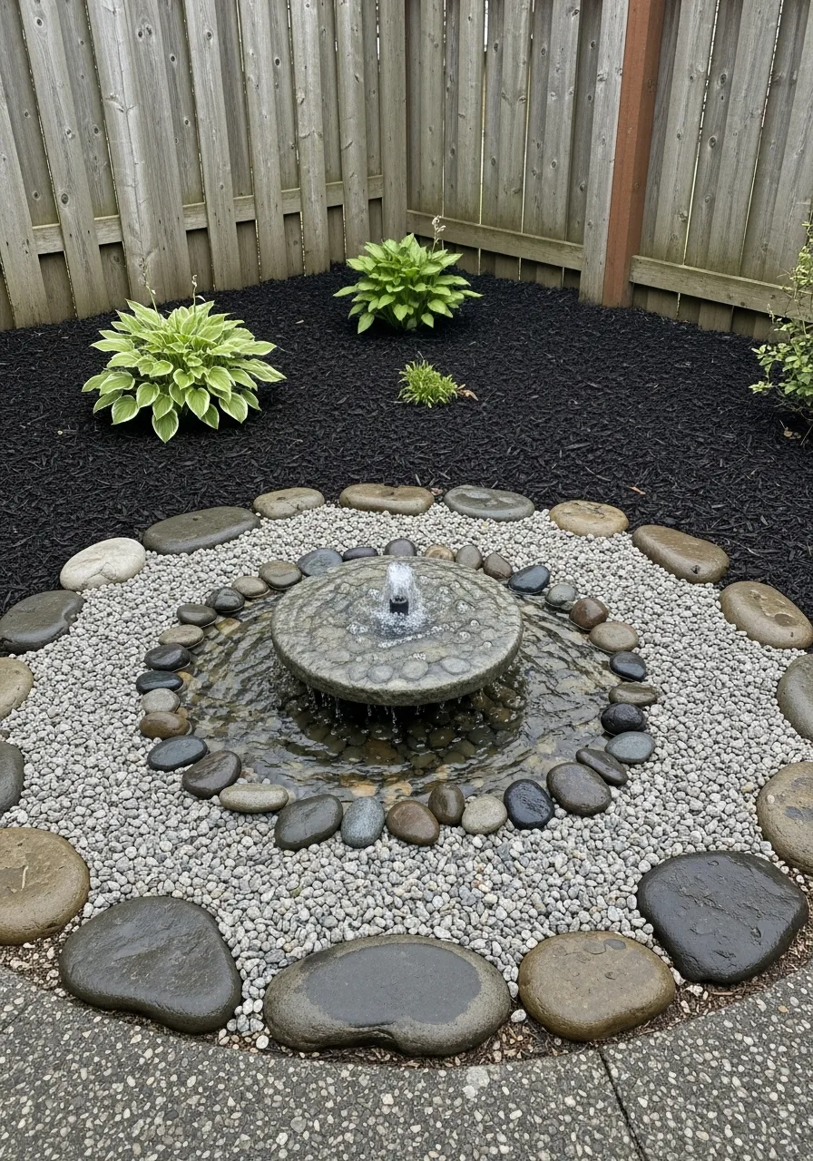 25. Fountain With Gravel Base
