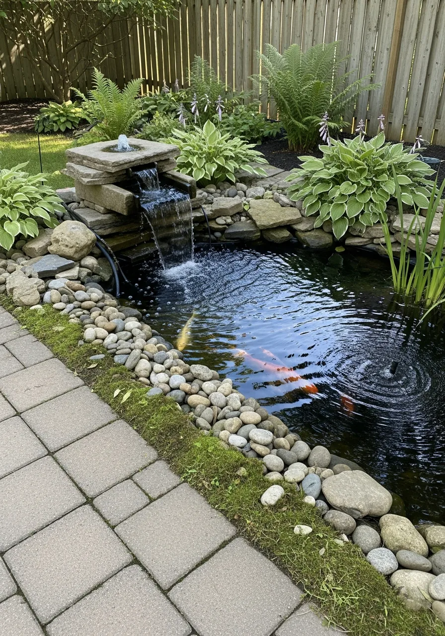 26. Koi Pond Fountain Combination