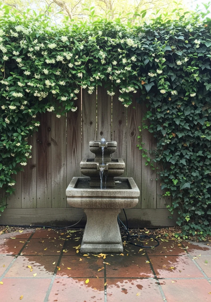 28. Fountain Climbing Plants Backdrop