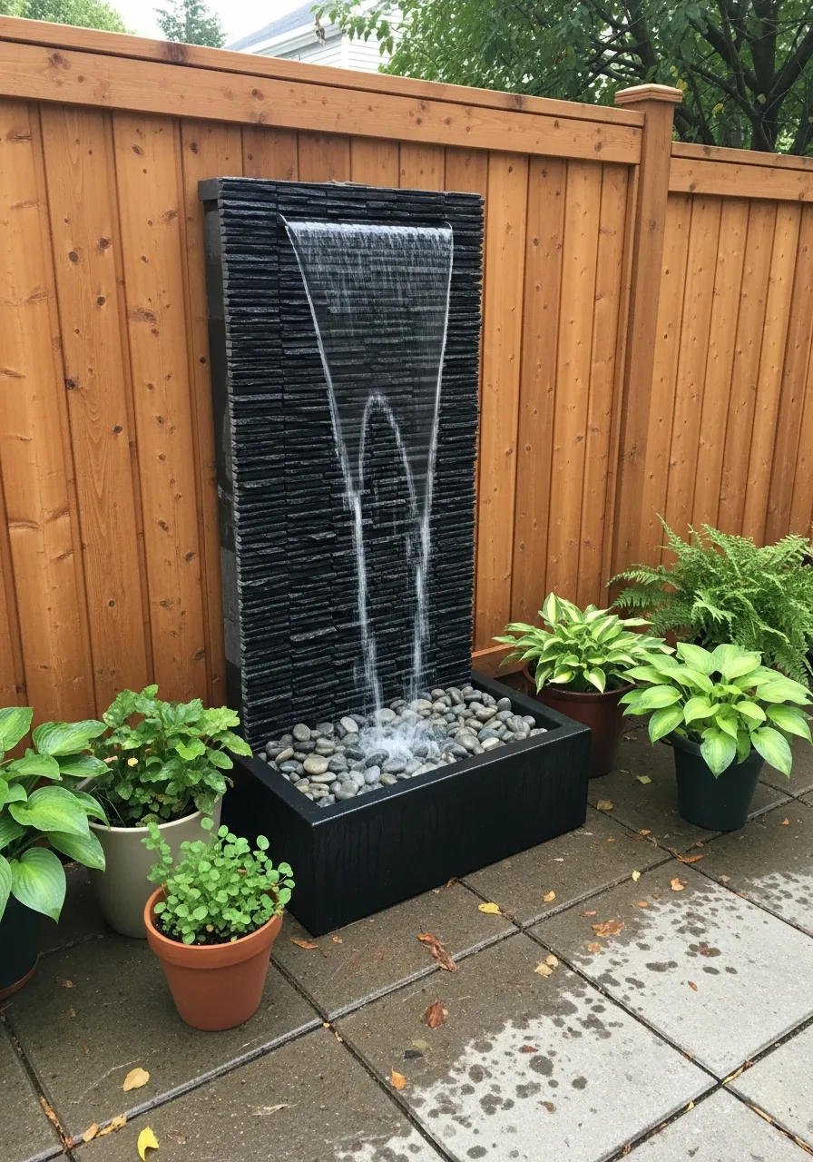 9. Vertical Waterfall Wall Fountain