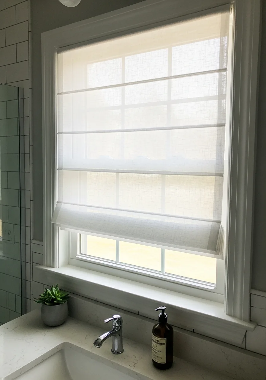 2. Sheer Roman Shades