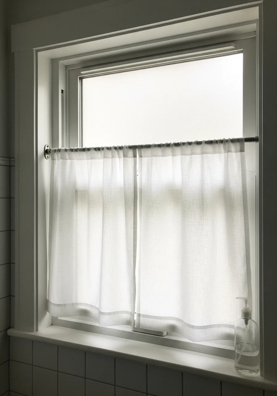 3. Café Curtains Half Window