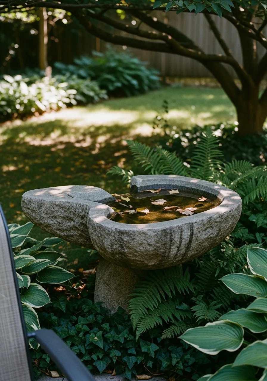 12. Sculptural Art Bird Bath