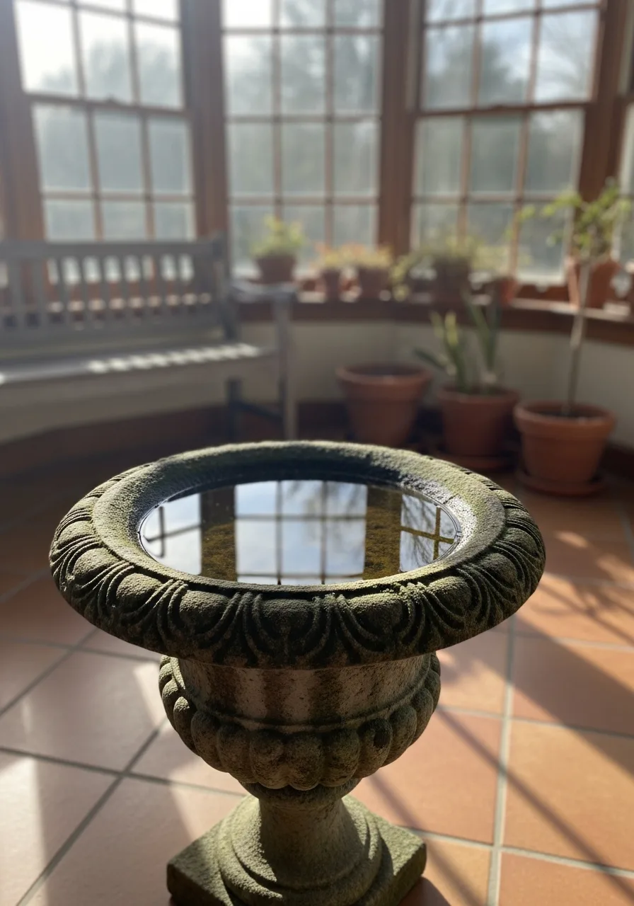 30. Antique Urn Bird Bath