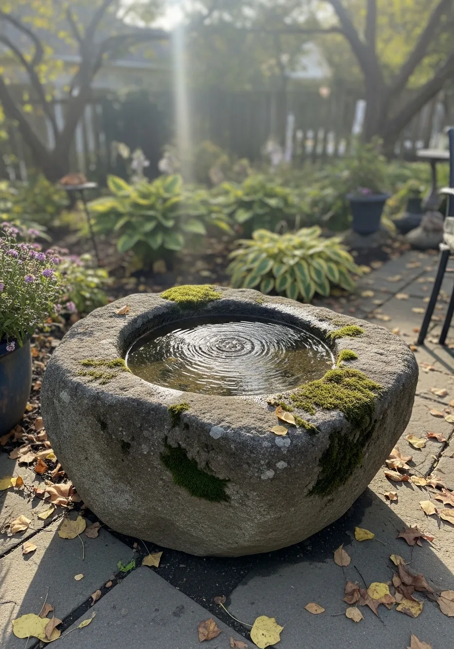 40. Natural Stone Year-Round Basin