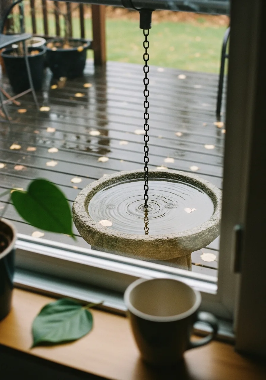 42. Rainwater Bird Bath System