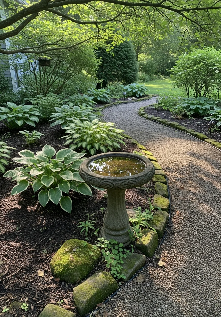 46. Pathway Accent Bird Bath