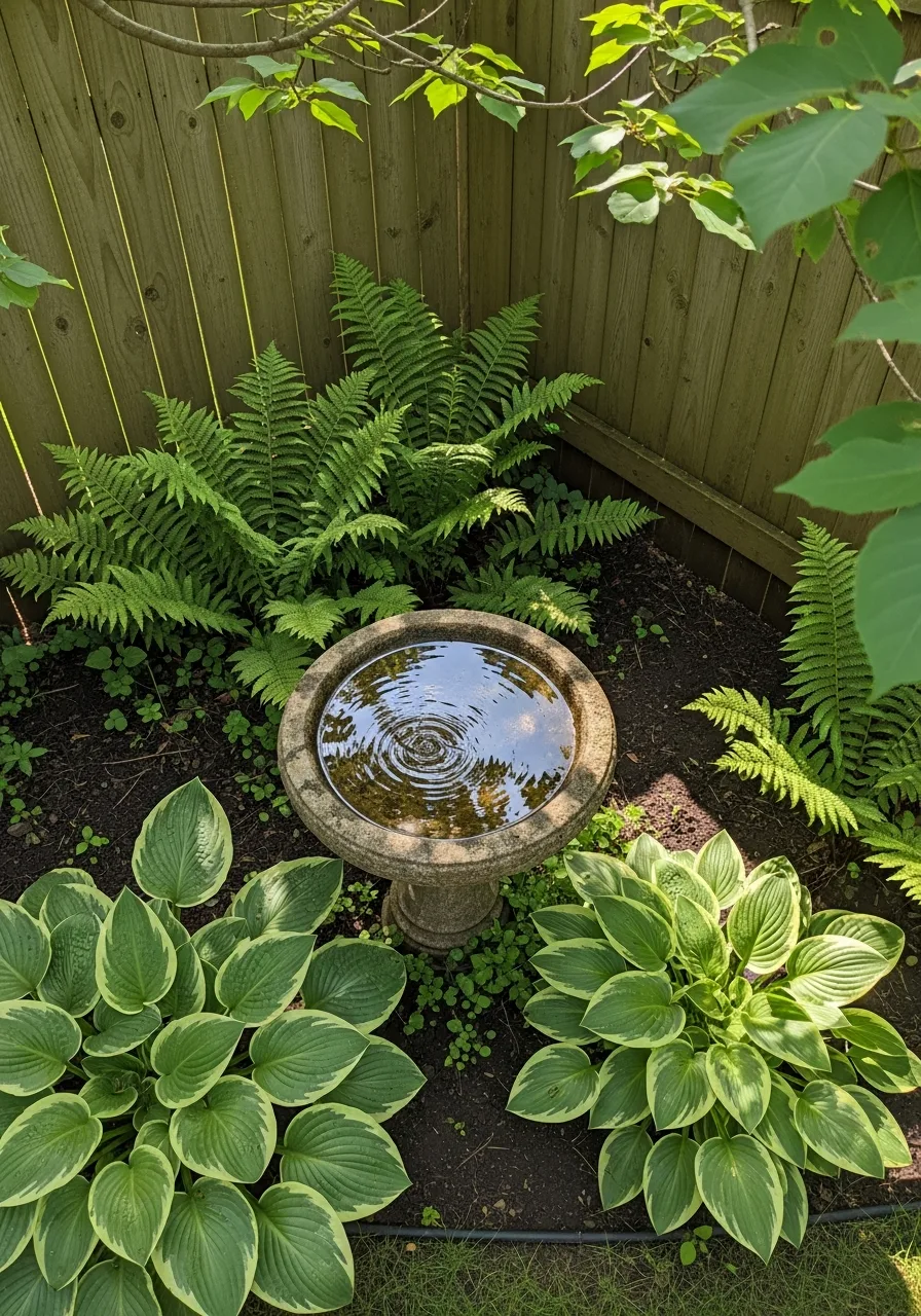 47. Corner Garden Bird Bath