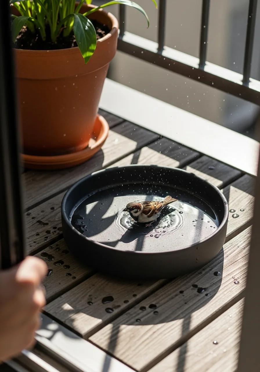 7. Matte Black Minimalist Bath