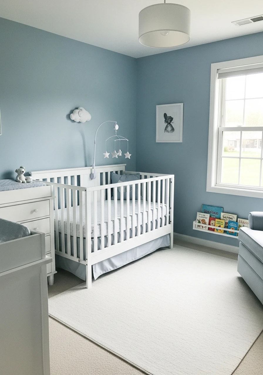 Classic Blue and White - 30 Adorable Boy Nursery Themes You'll Love