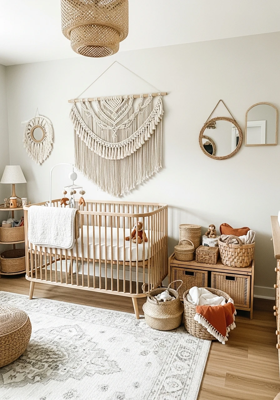 Boho Nature Retreat - 30 Adorable Boy Nursery Themes You'll Love