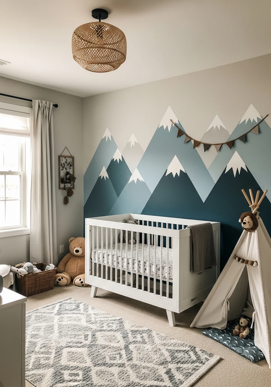 Mountain Adventure - 30 Adorable Boy Nursery Themes You'll Love