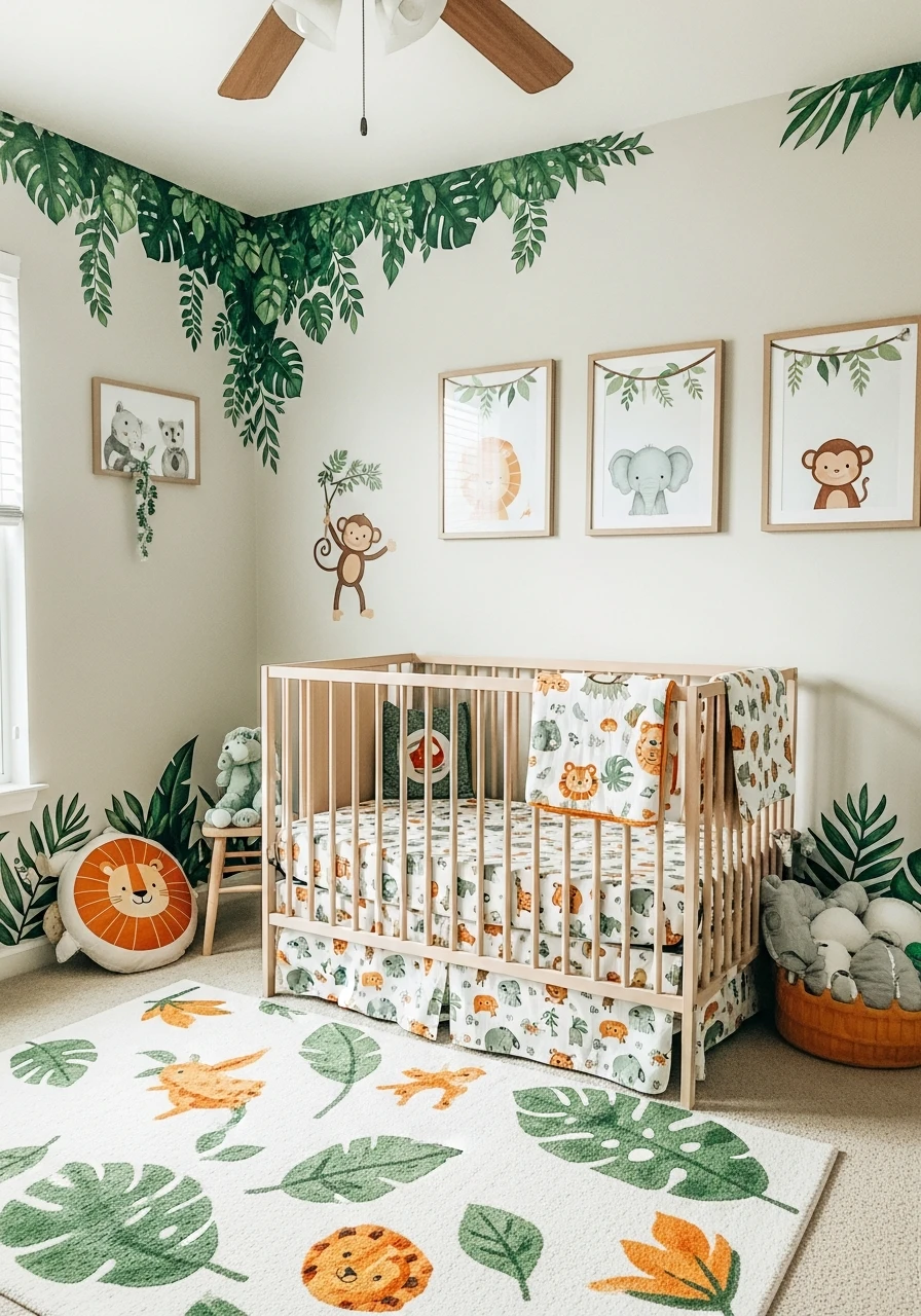 Lush Jungle Safari - 30 Adorable Boy Nursery Themes You'll Love