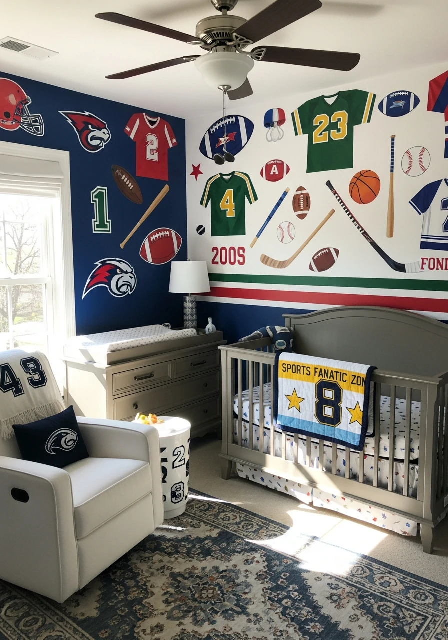 Sports Fanatic Zone - 30 Adorable Boy Nursery Themes You'll Love