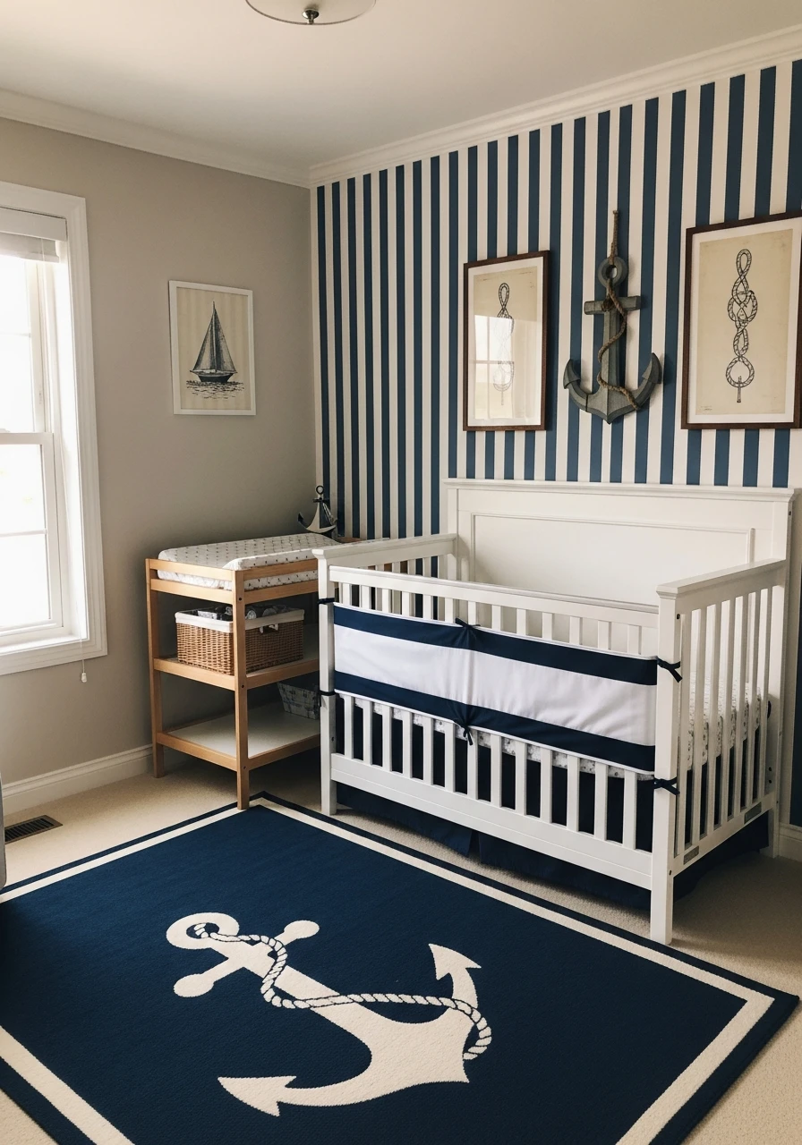 Timeless Nautical Theme - 30 Adorable Boy Nursery Themes You'll Love
