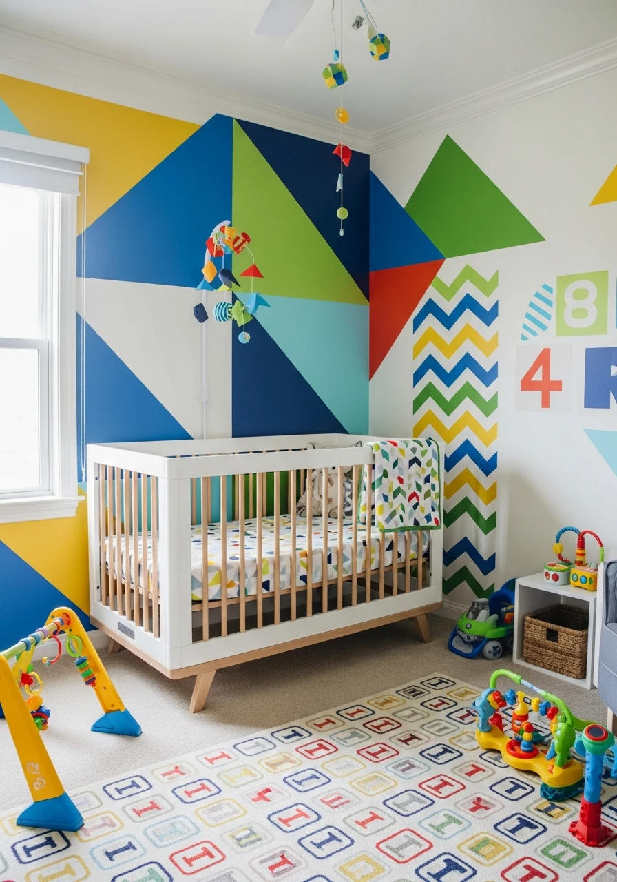 Colorful Pattern Play - 30 Adorable Boy Nursery Themes You'll Love