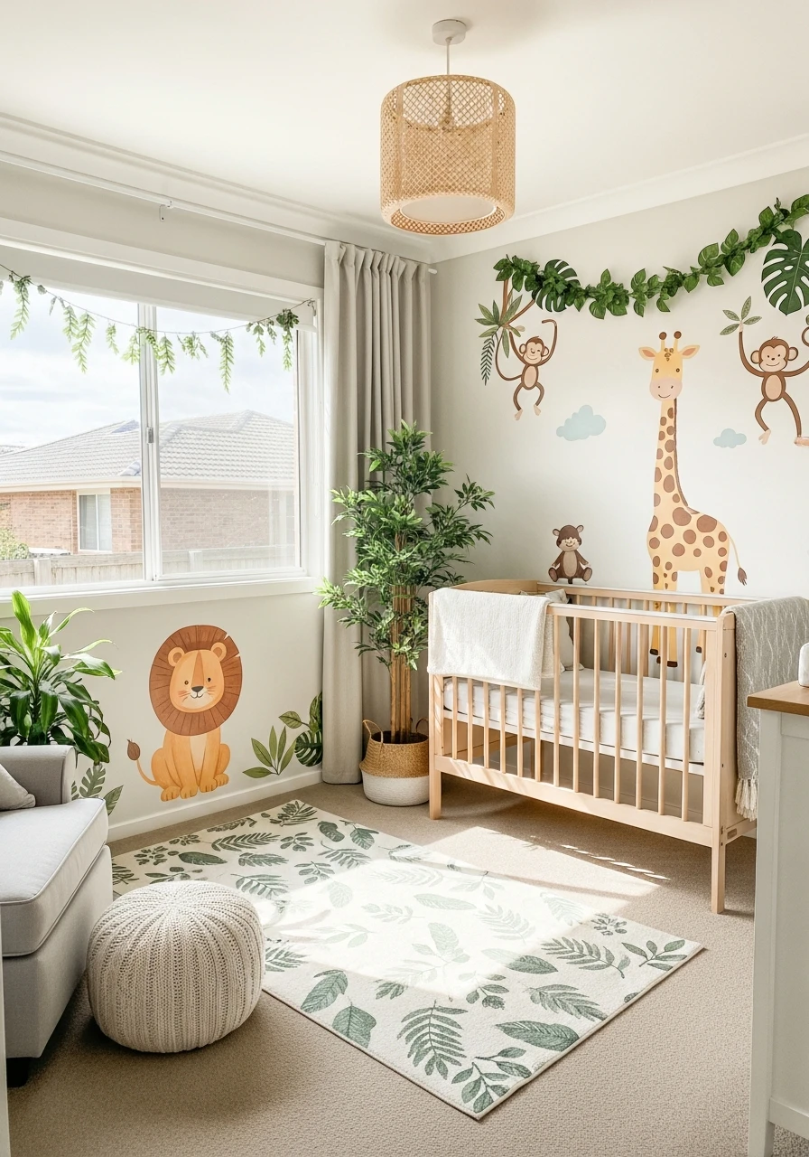 Fun Safari Adventure - 30 Adorable Boy Nursery Themes You'll Love
