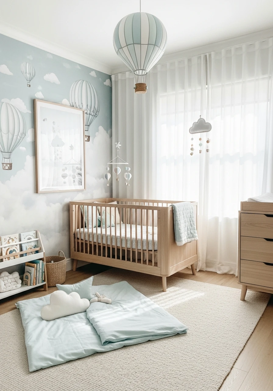 Dreamy Hot Air Balloons - 30 Adorable Boy Nursery Themes You'll Love