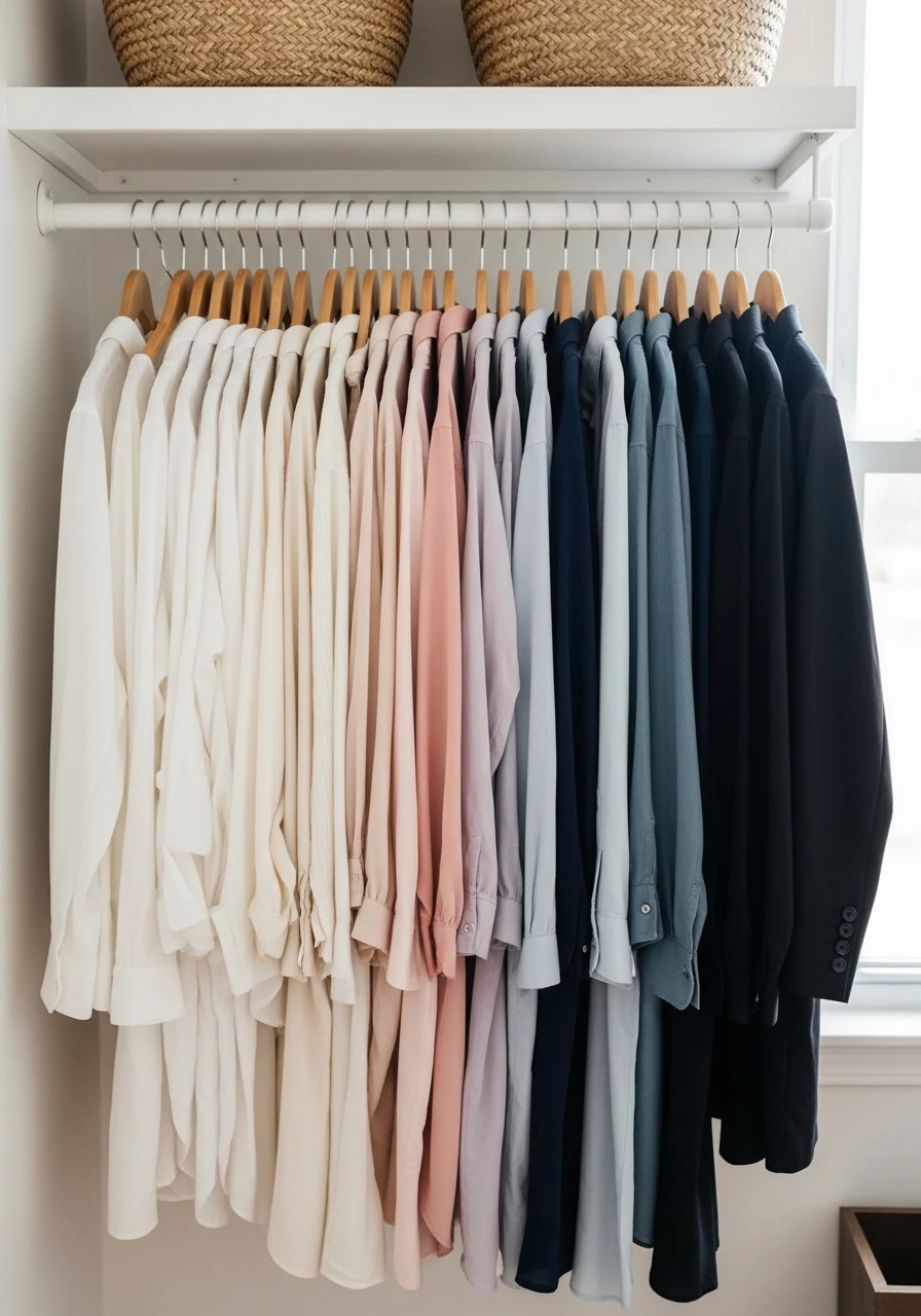 Color Coordination Strategy - 50 Smart Clothes Storage Ideas