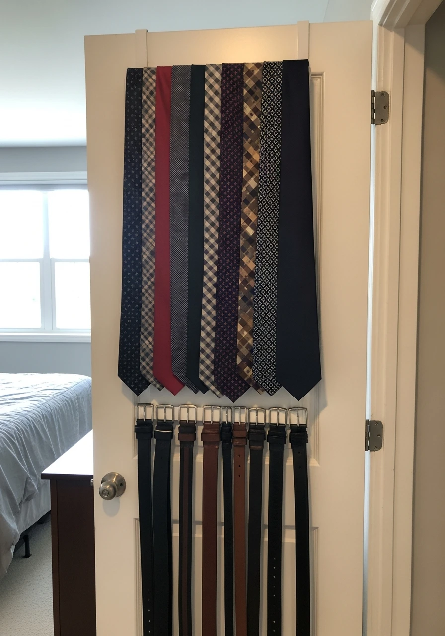 Tie and Belt Rack - 50 Smart Clothes Storage Ideas