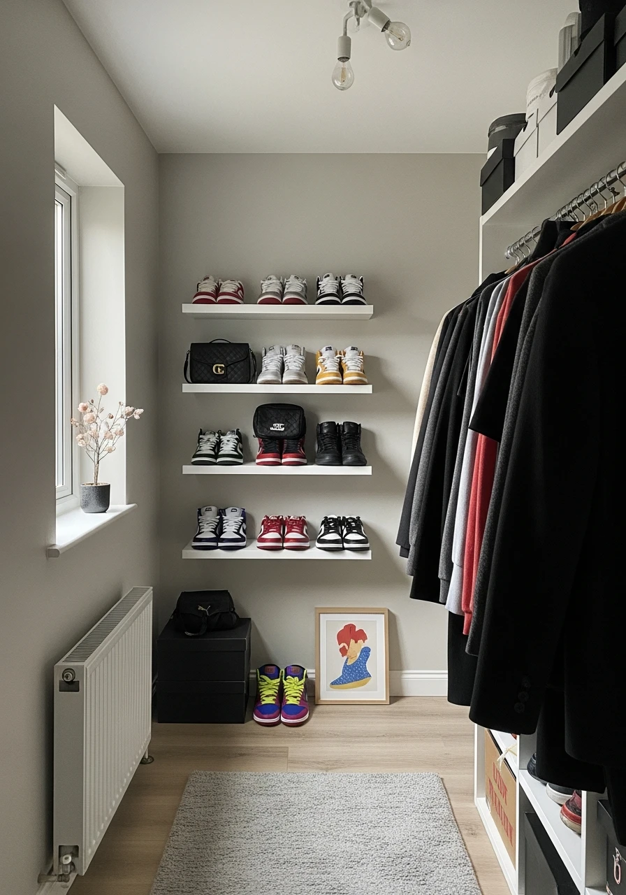 Floating Wall Ledges - 50 Smart Clothes Storage Ideas