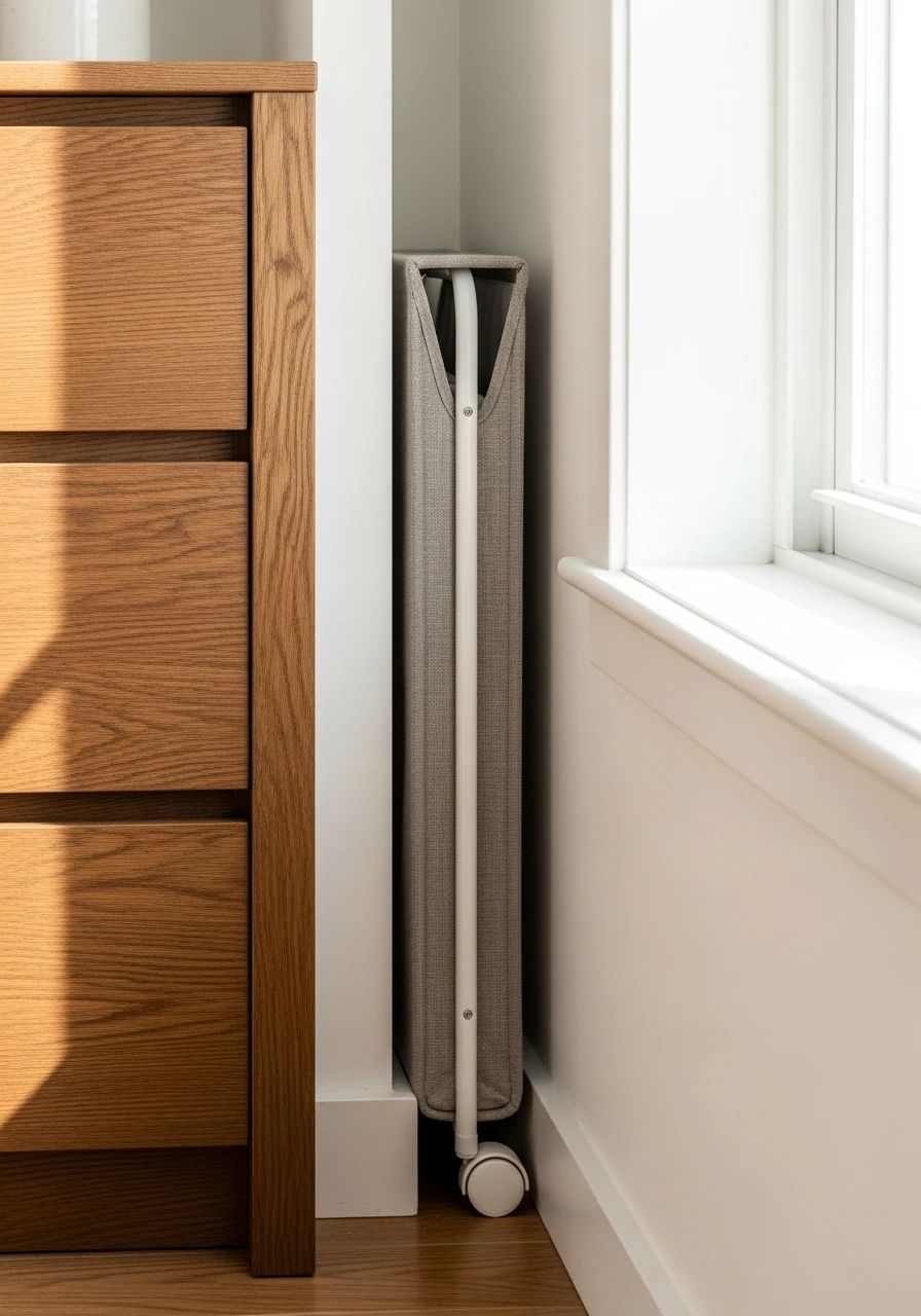 Slim Rolling Hamper - 50 Smart Clothes Storage Ideas