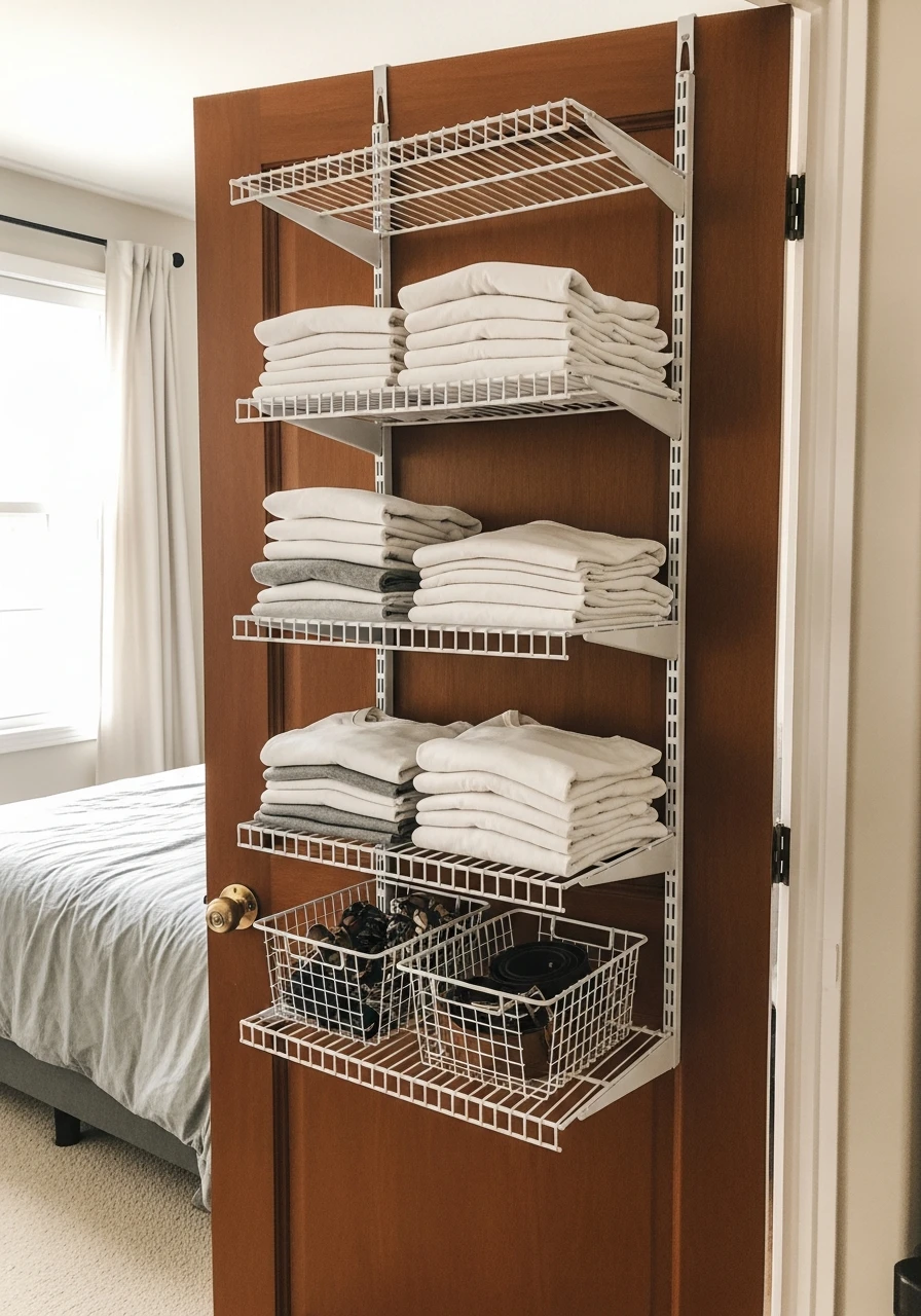 Closet Door Shelving - 50 Smart Clothes Storage Ideas
