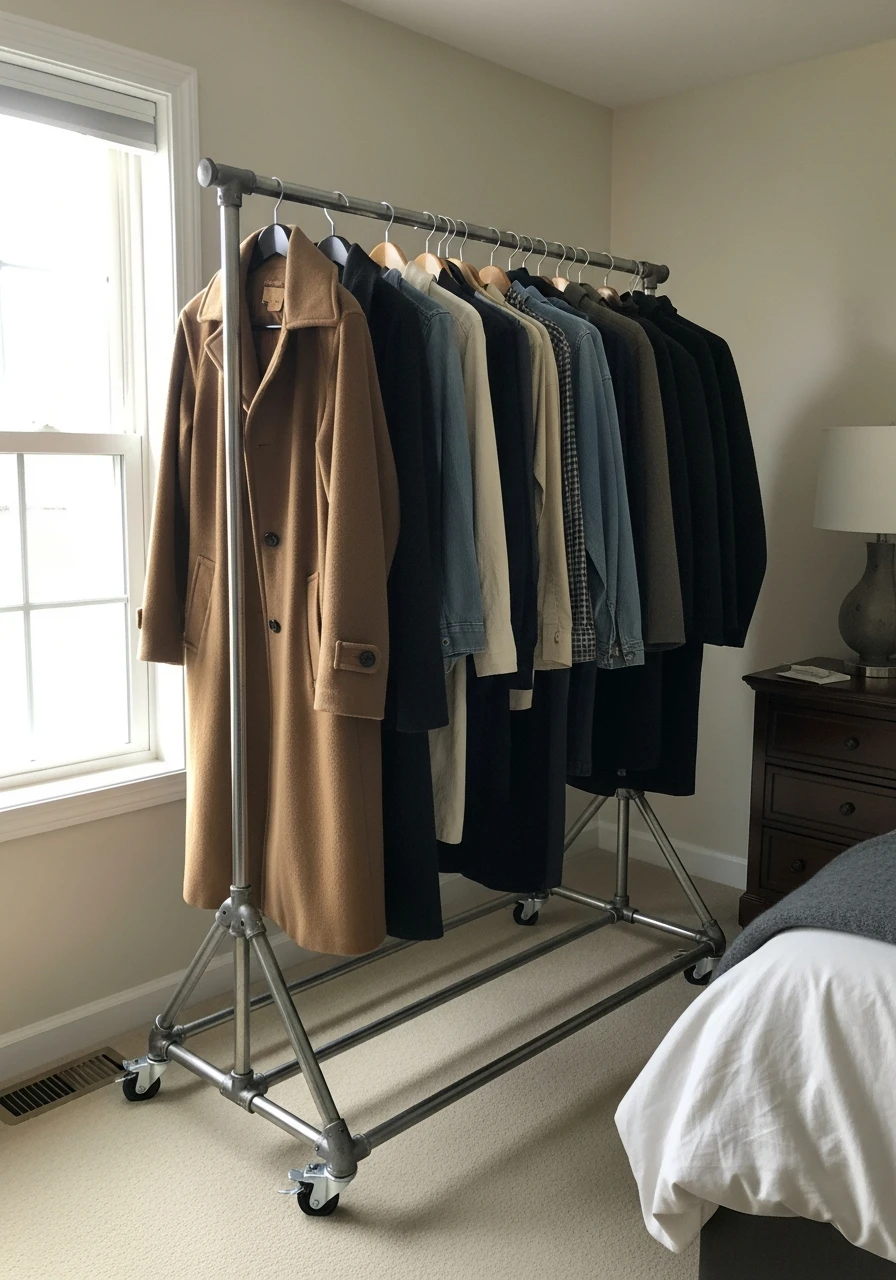 Heavy Duty Z-Rack - 50 Smart Clothes Storage Ideas