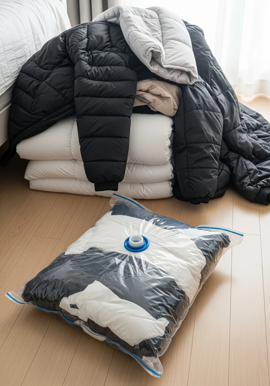 Vacuum Storage Bags - 50 Smart Clothes Storage Ideas